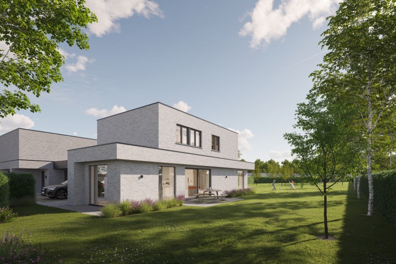 Moderne villa op groot perceel in een groene omgeving nabij Gent